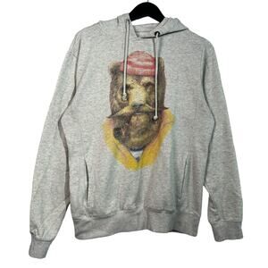 Fleece Collection Smoking Bear Art Hoodie
